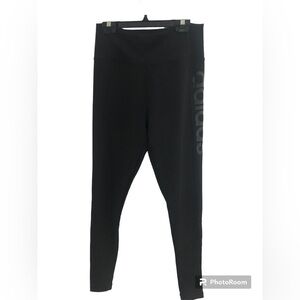 Adidas Climalite Size  M Black 12” Rise Leggings yoga pants